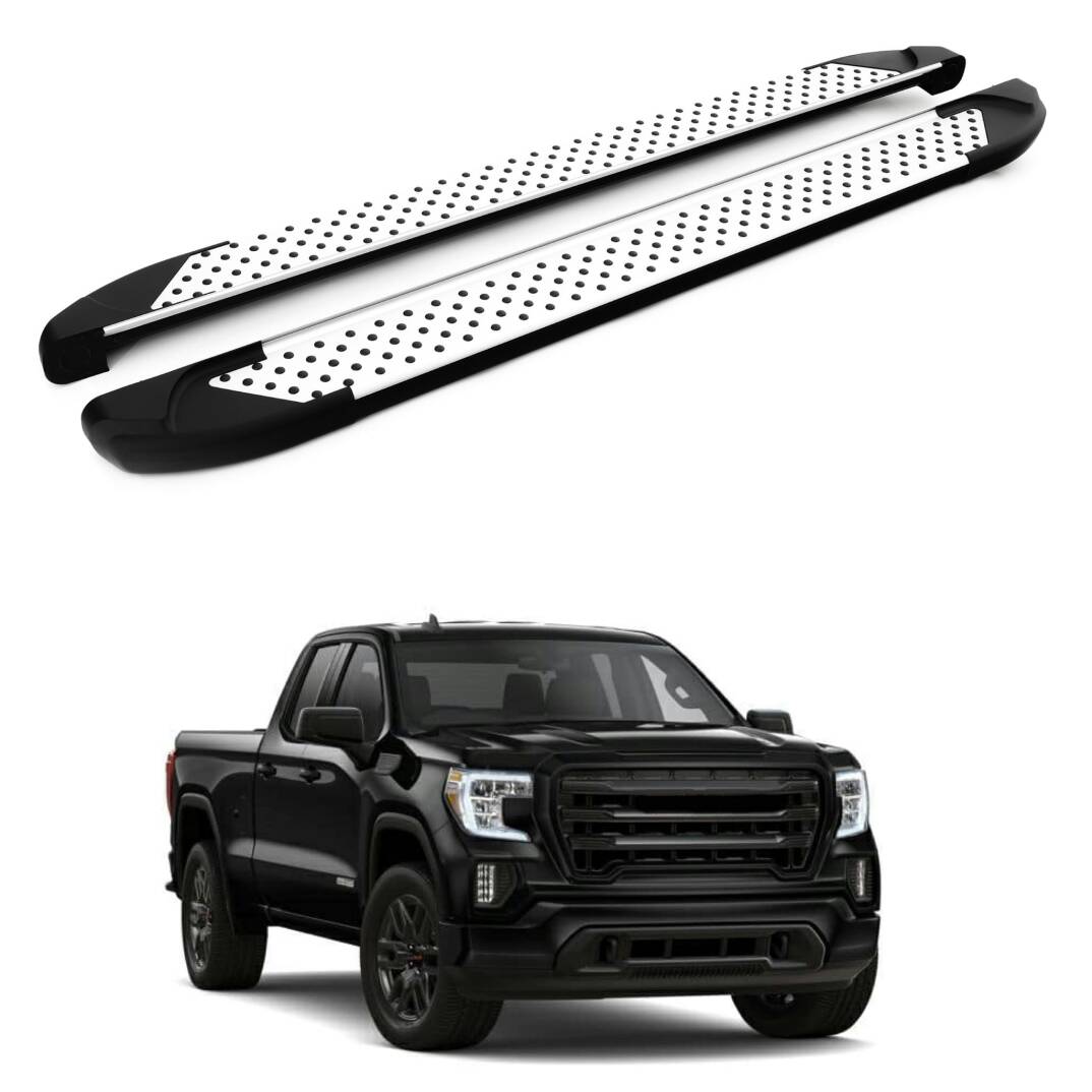 TURTLE Fits Gmc Sierra (5Th) 2019-2025 Side Step Sapphire V1 Silver - 1
