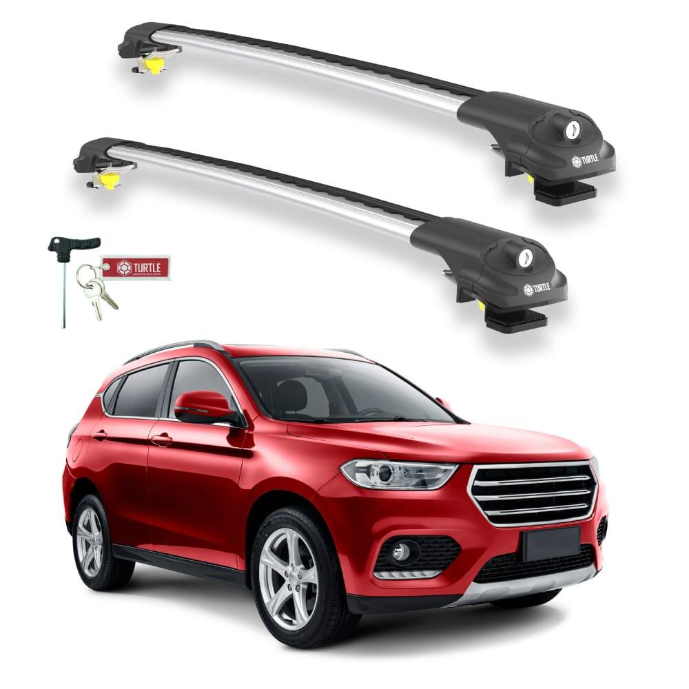 TURTLE Fits Great Wall Haval H2 2015-2022 Roof Rack Air1 Silver - 1