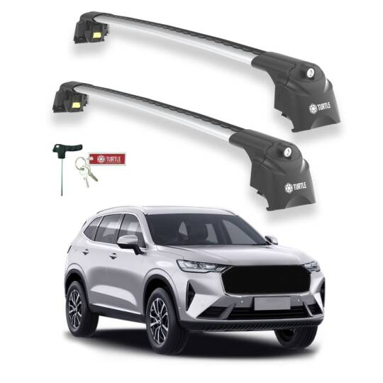 TURTLE Fits Great Wall Haval H6 2017-2025 Roof Rack Air2 Silver