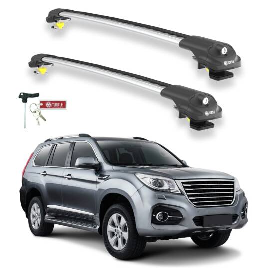 TURTLE Fits Great Wall Haval H9 2015-2025 Roof Rack Air1 Silver