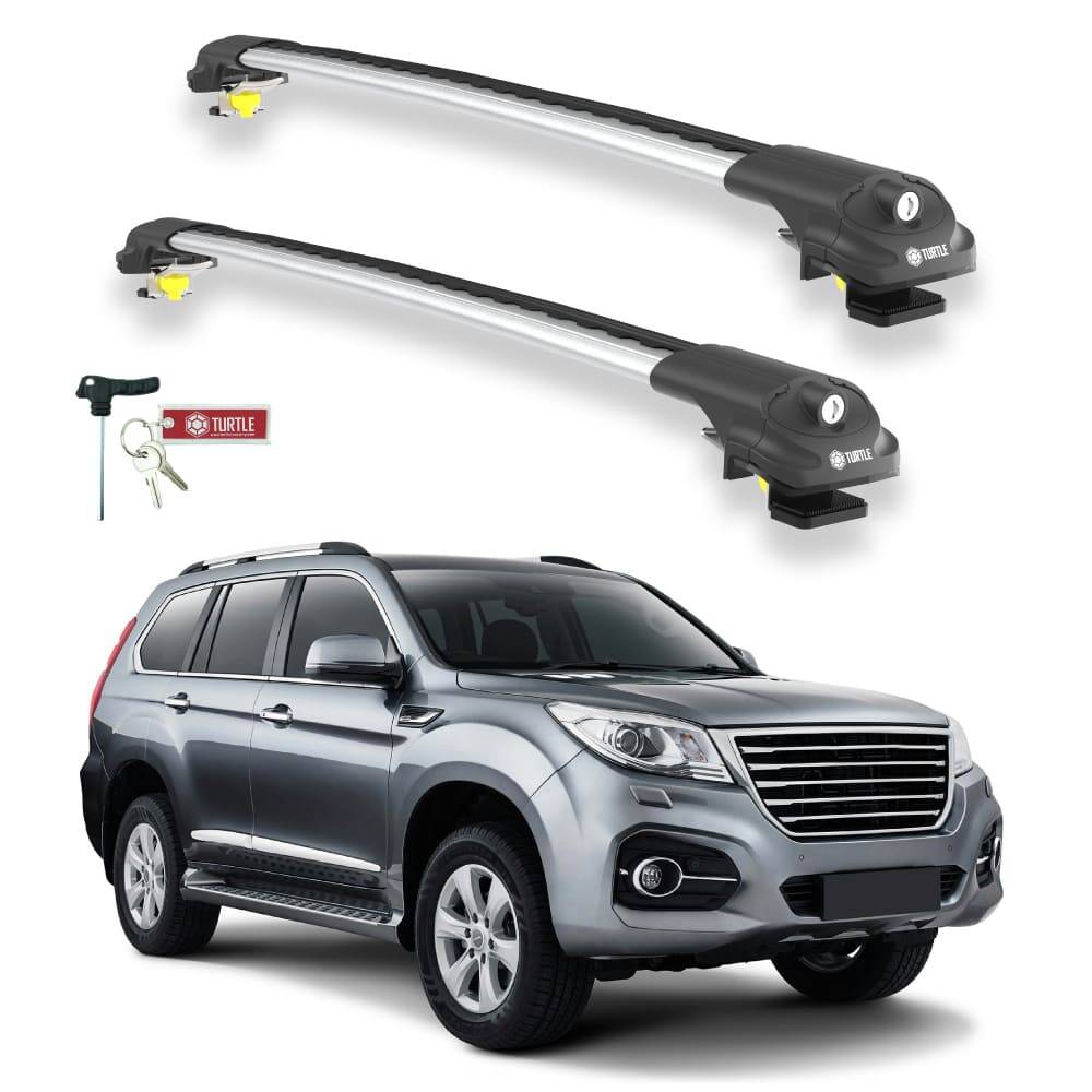 TURTLE Fits Great Wall Haval H9 2015-2025 Roof Rack Air1 Silver - 1