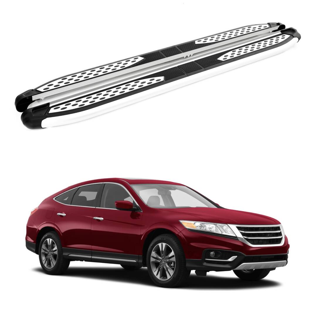 TURTLE Fits Honda Accord Crosstour 2010-2015 Side Step Plus Silver - 1