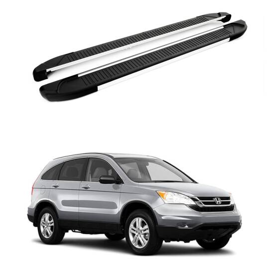 TURTLE Fits Honda Cr-V (Mk3) 2007-2011 Side Step Another Silver