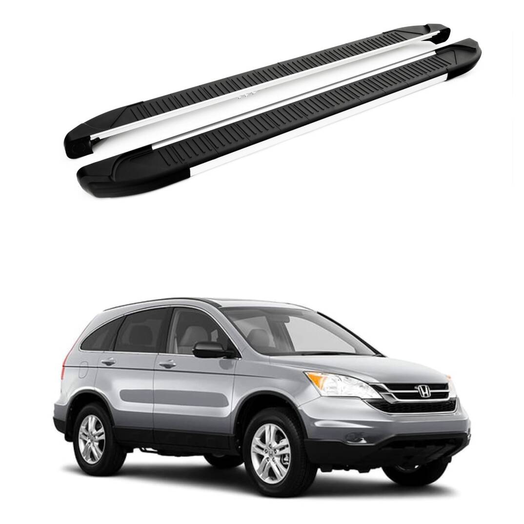 TURTLE Fits Honda Cr-V (Mk3) 2007-2011 Side Step Another Silver - 1