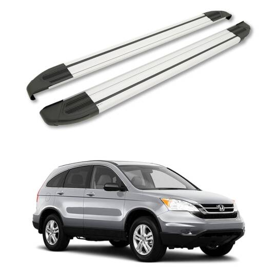 TURTLE Fits Honda Cr-V (Mk3) 2007-2011 Side Step Brillant Silver