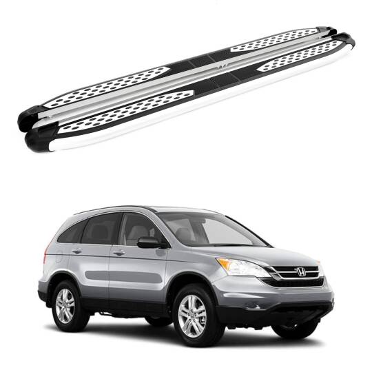 TURTLE Fits Honda Cr-V (Mk3) 2007-2011 Side Step Plus Silver