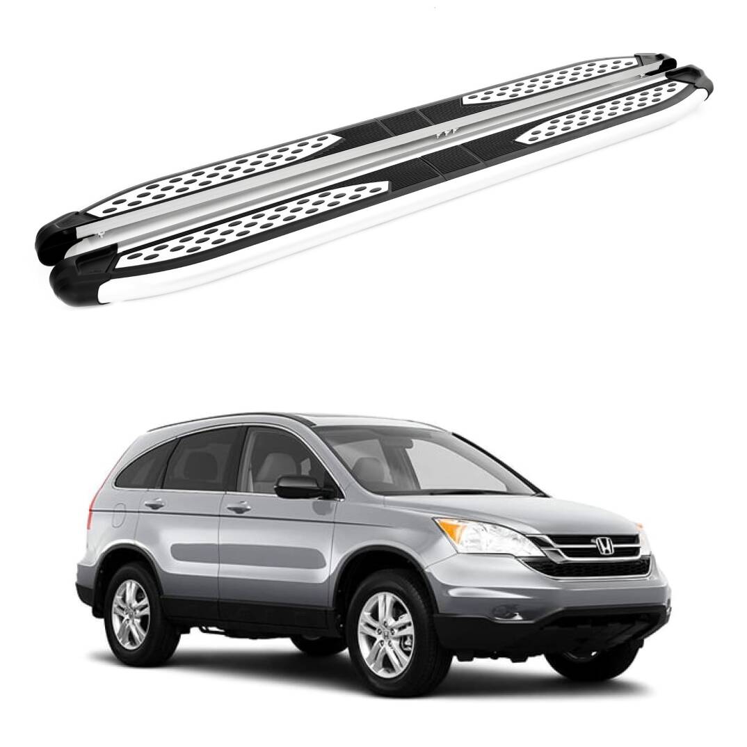 TURTLE Fits Honda Cr-V (Mk3) 2007-2011 Side Step Plus Silver - 1