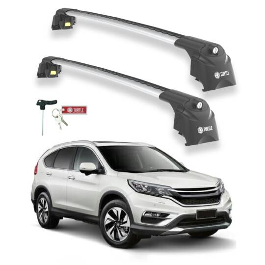 TURTLE Fits Honda Cr-V (Mk4) [Eu] 2012-2018 Roof Rack Air2 Silver