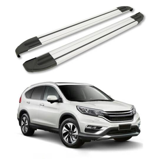 TURTLE Fits Honda Cr-V (Mk4) [Eu] 2012-2018 Side Step Brillant Silver
