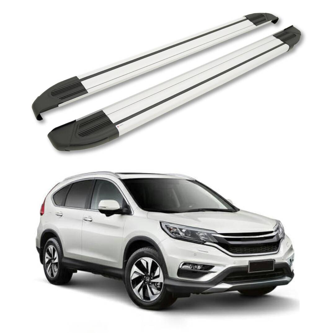 TURTLE Fits Honda Cr-V (Mk4) [Eu] 2012-2018 Side Step Brillant Silver - 1