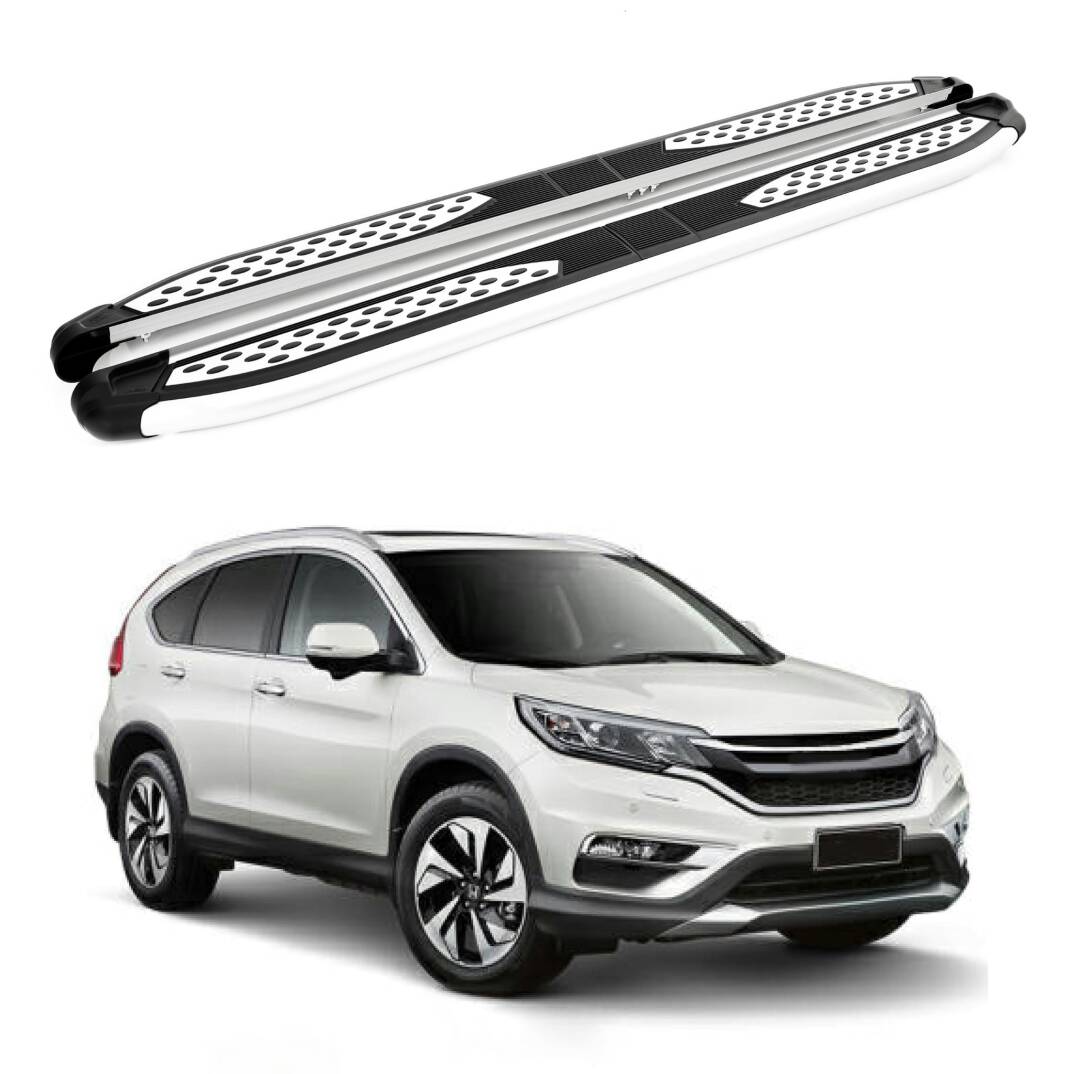 TURTLE Fits Honda Cr-V (Mk4) [Eu] 2012-2018 Side Step Plus Silver - 1