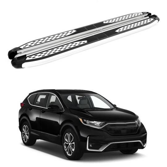 TURTLE Fits Honda Cr-V (Mk5) [Eu] 2019-2025 Side Step Plus Silver