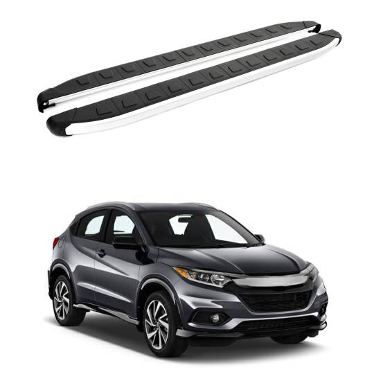 TURTLE Fits Honda Hr-V (Mk2) 2014-2020 Side Step Alyans Silver