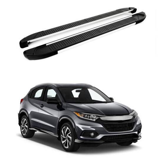 TURTLE Fits Honda Hr-V (Mk2) 2014-2020 Side Step Another Silver