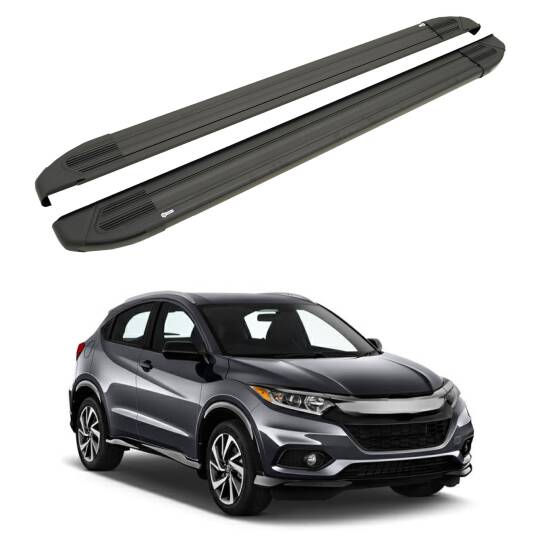 TURTLE Fits Honda Hr-V (Mk2) 2014-2020 Side Step Brillant Black