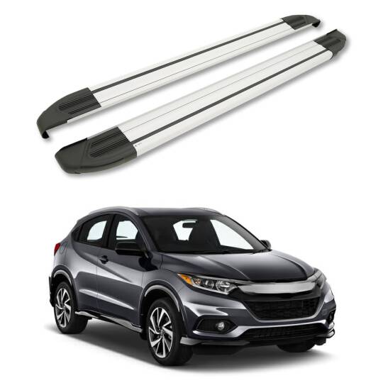 TURTLE Fits Honda Hr-V (Mk2) 2014-2020 Side Step Brillant Silver
