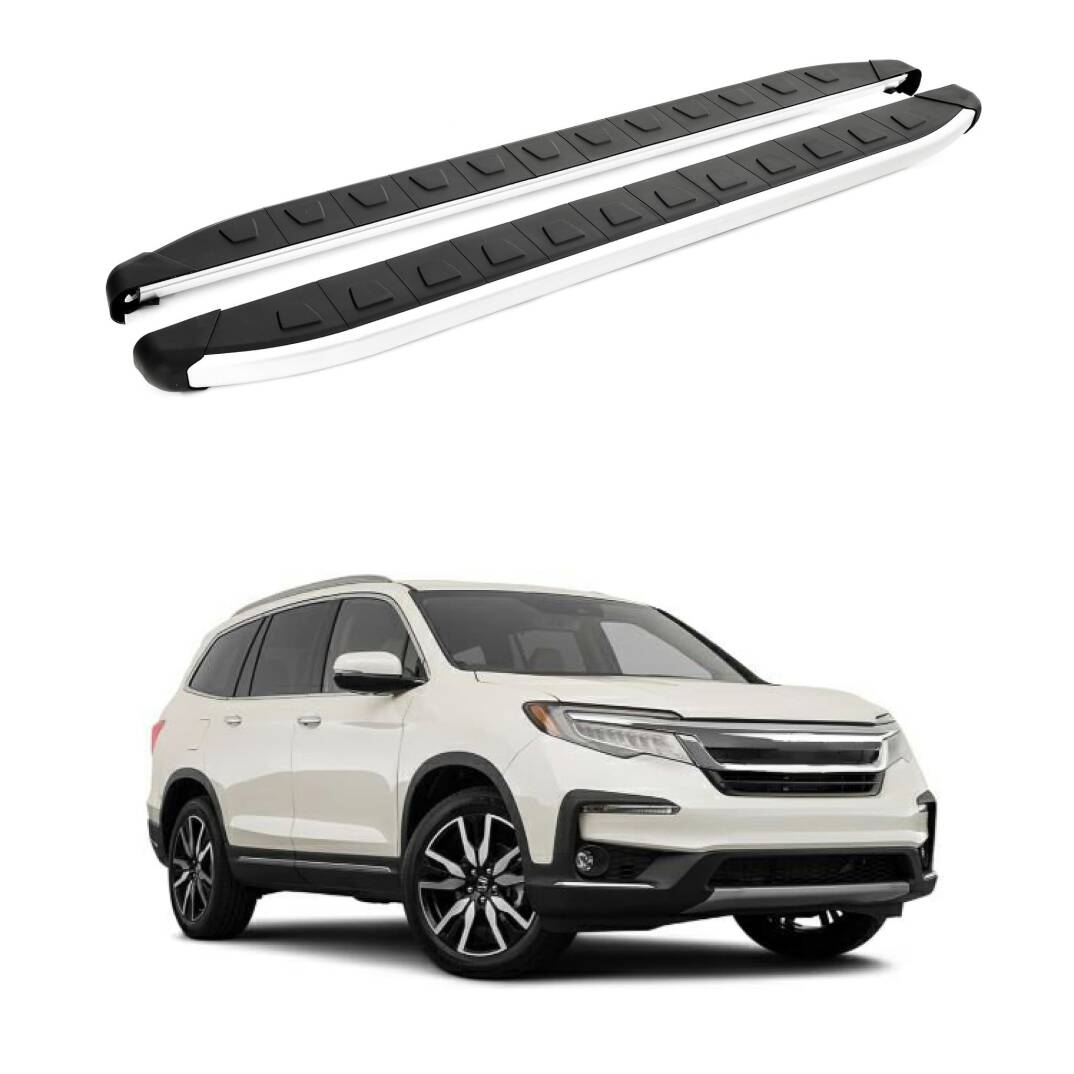 TURTLE Fits Honda Pilot 2016-2025 Side Step Alyans Silver - 1