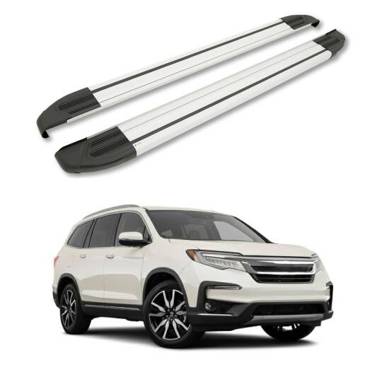 TURTLE Fits Honda Pilot 2016-2025 Side Step Brillant Silver