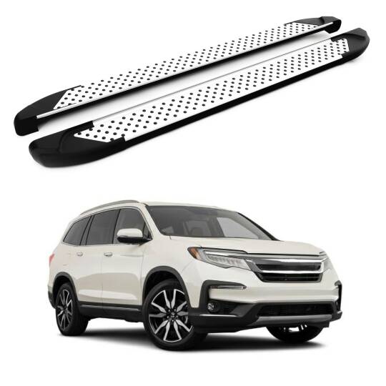TURTLE Fits Honda Pilot 2016-2025 Side Step Sapphire V1 Silver
