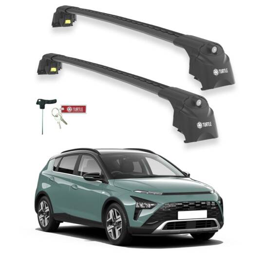 TURTLE Fits Hyundai Bayon (Bc3 Cuv) 2021-2025 Roof Rack Air2 Black