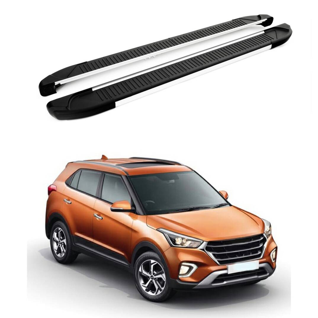 TURTLE Fits Hyundai Creta (Gs) 2015-2020 Side Step Another Silver - 1
