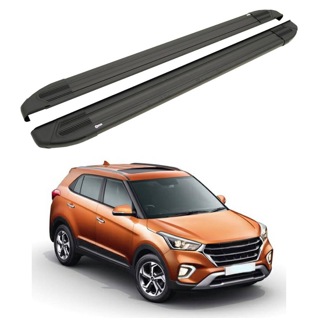 TURTLE Fits Hyundai Creta (Gs) 2015-2020 Side Step Brillant Black - 1