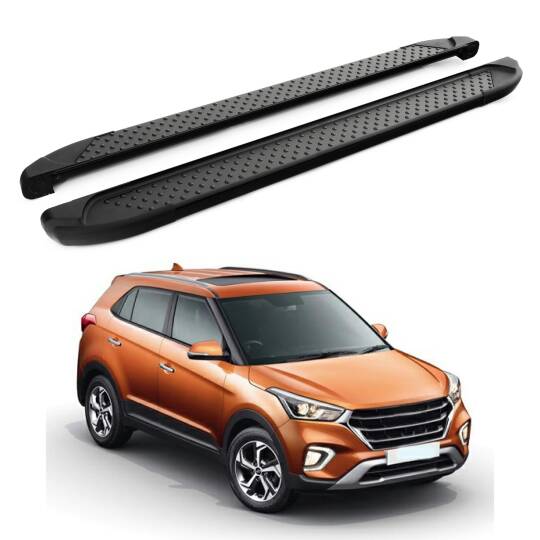 TURTLE Fits Hyundai Creta (Gs) 2015-2020 Side Step Sapphire V1 Black