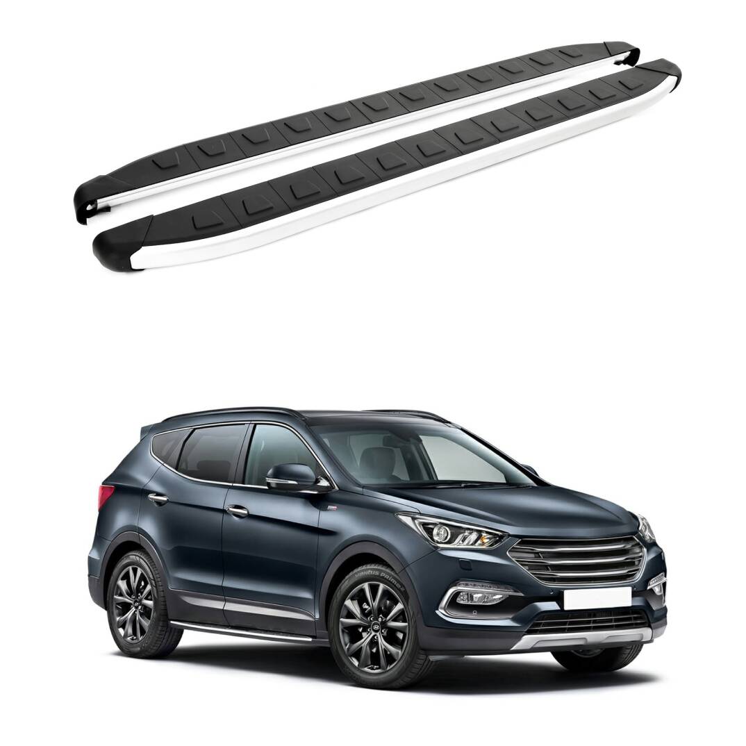 TURTLE Fits Hyundai Grand Santa Fe (Dm) 2013-2018 Side Step Alyans Silver - 1