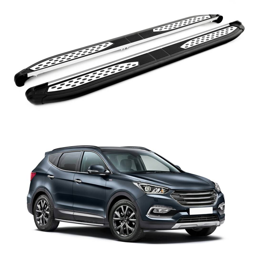 TURTLE Fits Hyundai Grand Santa Fe (Dm) 2013-2018 Side Step Plus Black - 1