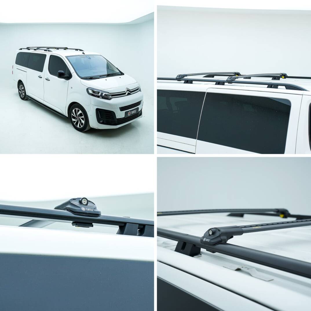 TURTLE Fits Hyundai Ix-25 (Gs) 2015-2020 Roof Rail Crown Black - 2