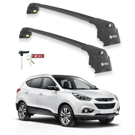 TURTLE Fits Hyundai Ix-35 (Lm) 2010-2015 Roof Rack Air2 Black