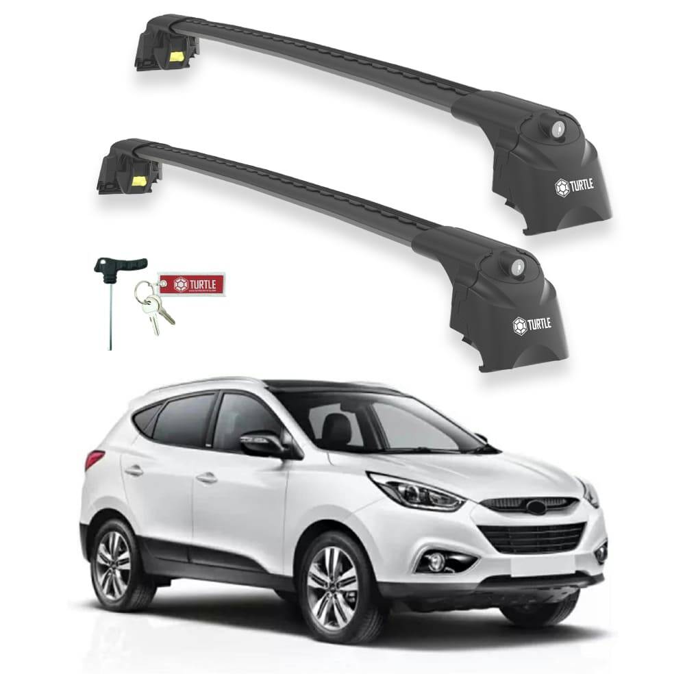 TURTLE Fits Hyundai Ix-35 (Lm) 2010-2015 Roof Rack Air2 Black - 1