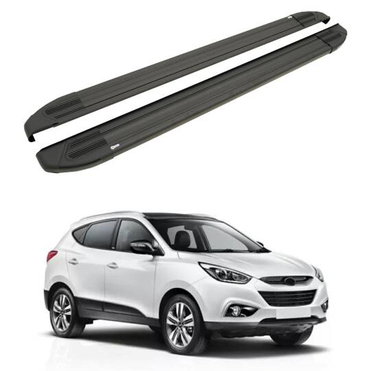 TURTLE Fits Hyundai Ix-35 (Lm) 2010-2015 Side Step Brillant Black