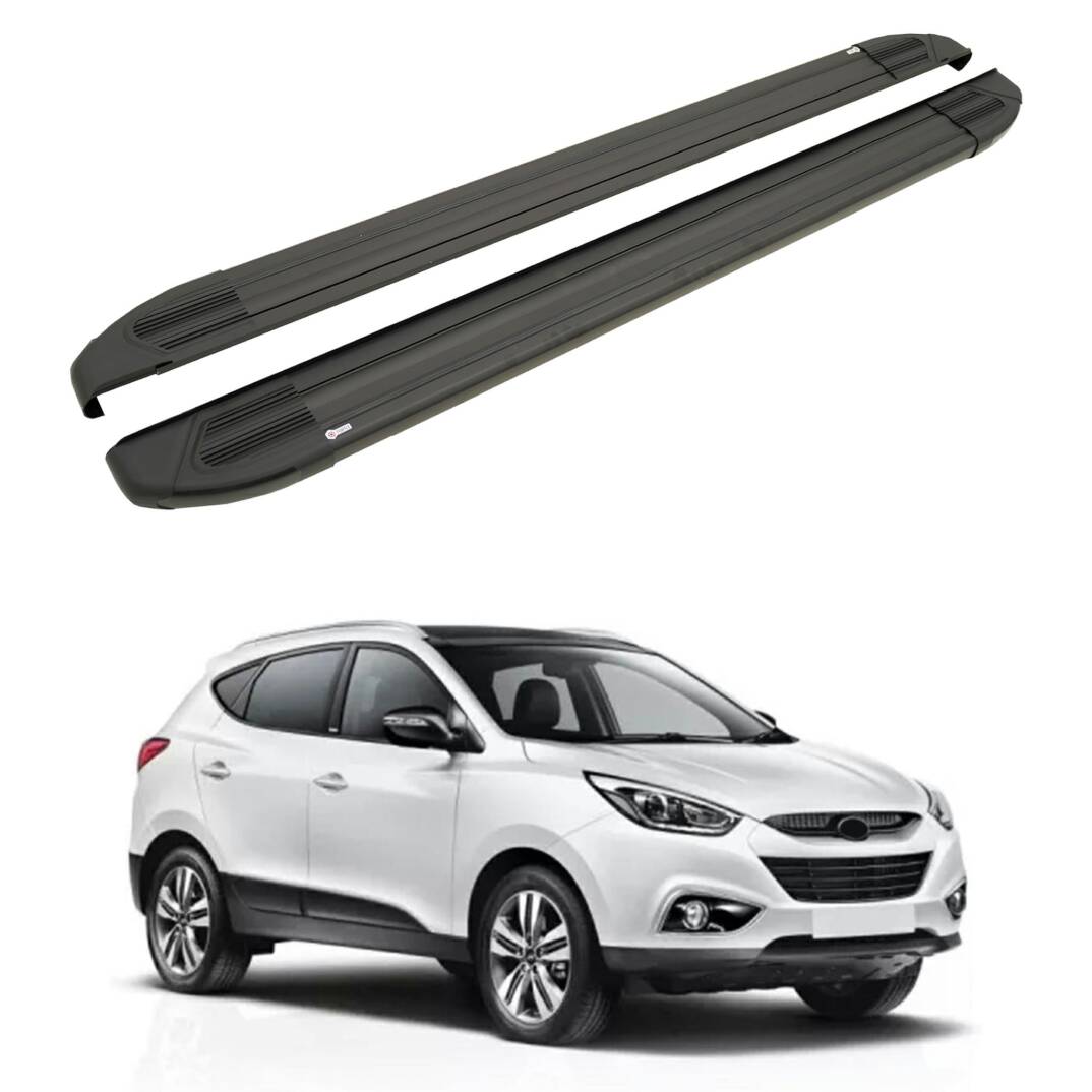 TURTLE Fits Hyundai Ix-35 (Lm) 2010-2015 Side Step Brillant Black - 1