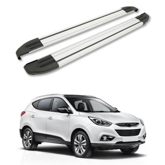 TURTLE Fits Hyundai Ix-35 (Lm) 2010-2015 Side Step Brillant Silver