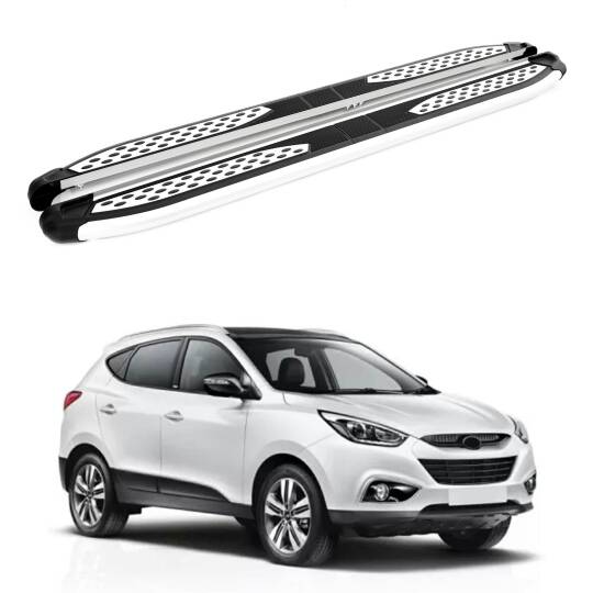 TURTLE Fits Hyundai Ix-35 (Lm) 2010-2015 Side Step Plus Silver