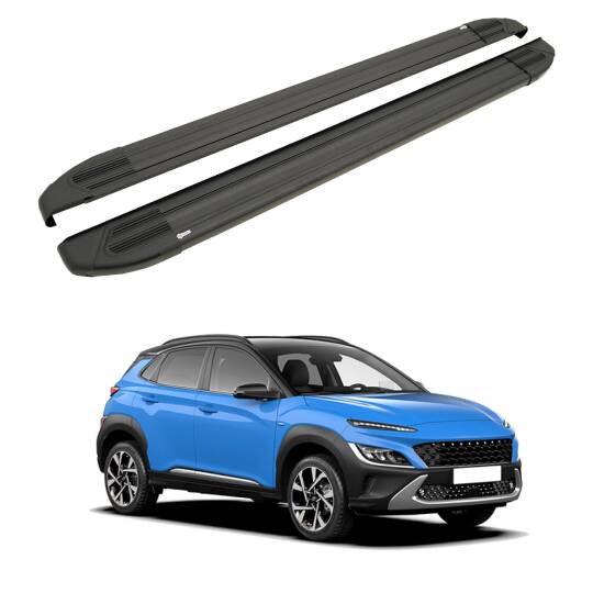 TURTLE Fits Hyundai Kona 2017-2023 Side Step Brillant Black