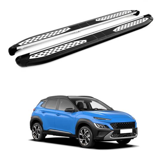 TURTLE Fits Hyundai Kona 2017-2023 Side Step Plus Black
