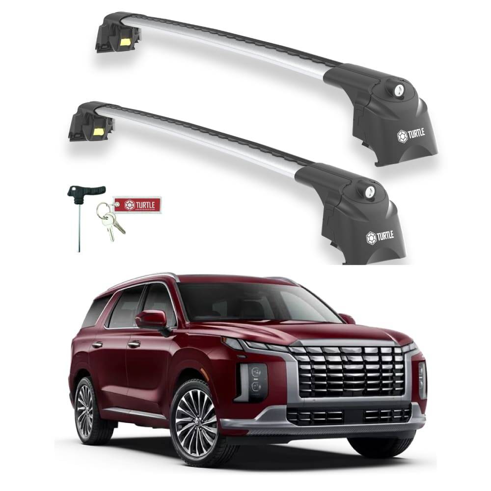TURTLE Fits Hyundai Palisade (Lx2) 2020-2025 Roof Rack Air2 Silver - 1