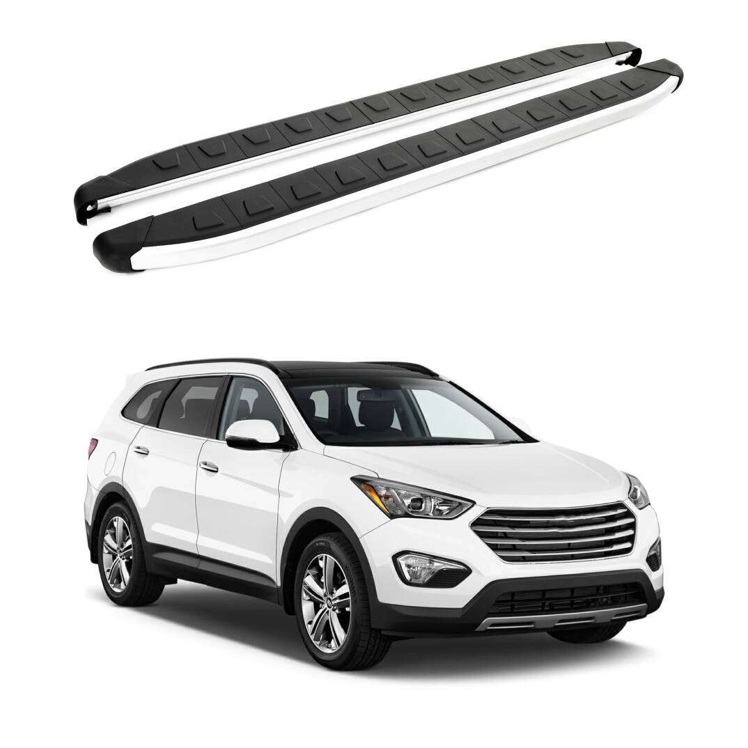 TURTLE Fits Hyundai Santa Fe (Dm) 2013-2018 Side Step Alyans Silver - 1