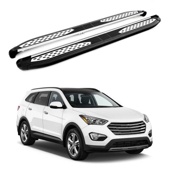 TURTLE Fits Hyundai Santa Fe (Dm) 2013-2018 Side Step Plus Black