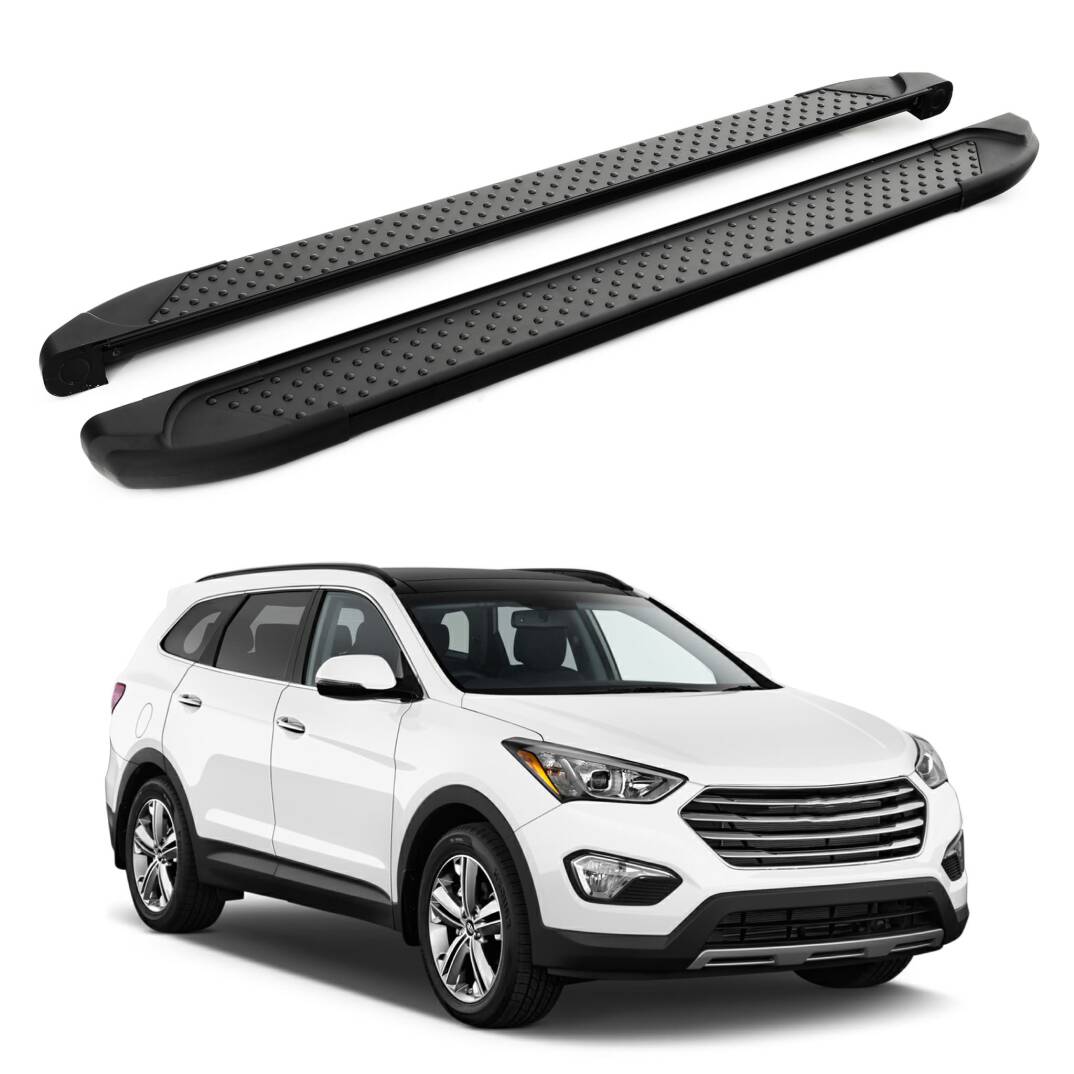 TURTLE Fits Hyundai Santa Fe (Dm) 2013-2018 Side Step Sapphire V1 Black - 1