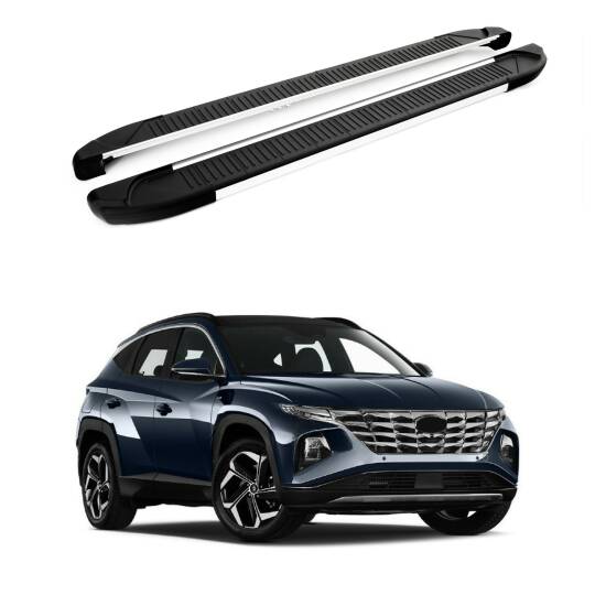 TURTLE Fits Hyundai Tucson (Nx4) 2022-2025 Side Step Another Silver