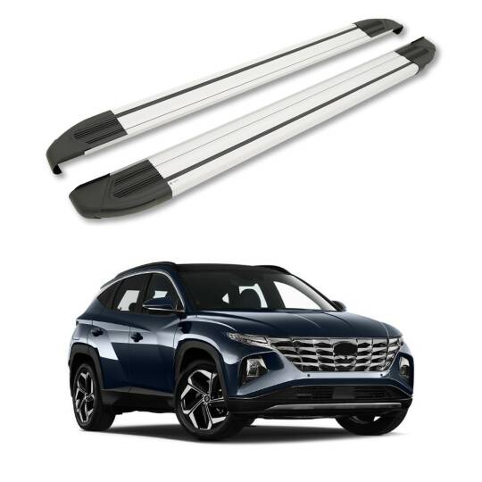 TURTLE Fits Hyundai Tucson (Nx4) 2022-2025 Side Step Brillant Silver