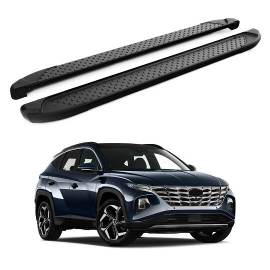 TURTLE Fits Hyundai Tucson (Nx4) 2022-2025 Side Step Sapphire V1 Black