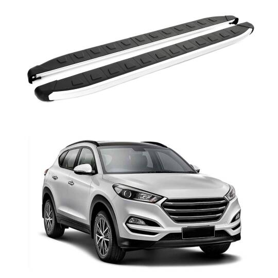 TURTLE Fits Hyundai Tucson (Tl) 2016-2021 Side Step Alyans Silver