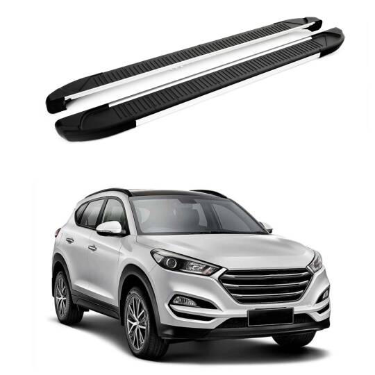 TURTLE Fits Hyundai Tucson (Tl) 2016-2021 Side Step Another Silver