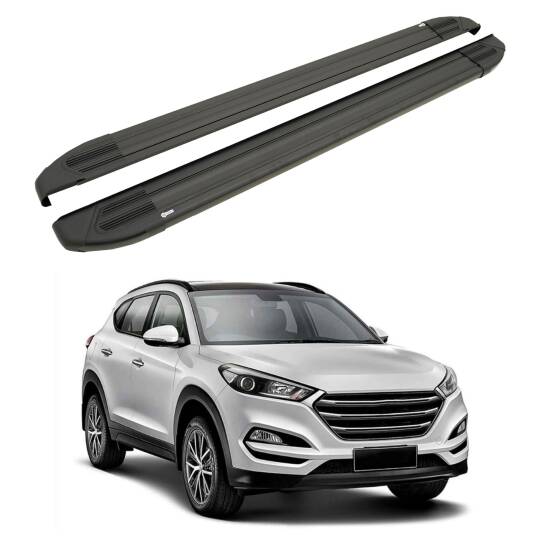 TURTLE Fits Hyundai Tucson (Tl) 2016-2021 Side Step Brillant Black