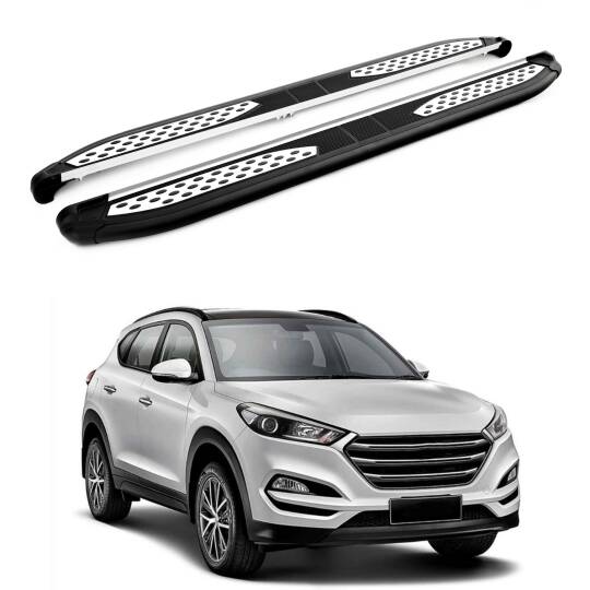 TURTLE Fits Hyundai Tucson (Tl) 2016-2021 Side Step Plus Black