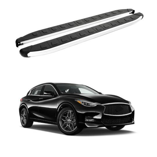 TURTLE Fits Infiniti Esq (F15) 2015-2019 Side Step Alyans Silver